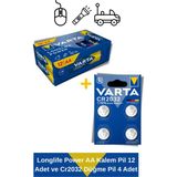 Varta Longlife Power Aa Kalem Pil 12 Adet ve CR2032 Düğme Pil 4 Adet