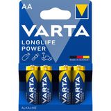 Varta Longlife Power AA Kalem Pil 4'lü Paket 1.5 V Alkalin Pil Tipi Yüksek Performans