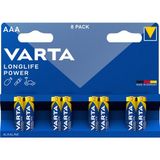 VARTA Longlife Power AAA Alkalin kalem pil 8'li paket - 8 Adet