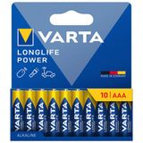 Varta Longlife Power AAA İnce Kalem Pil 10'lu Paket (Alkalin) (4'li Paket)