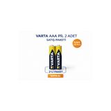 Varta Marka AAA İnce Kalem Pil 1.5V Super Heavy Duty R03 Çinko Karbon 2li 1 Paket