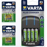 Varta Plug Şarj Cihazı + 2 800 Mah AAA Pil + 2600 Mah AA Pil