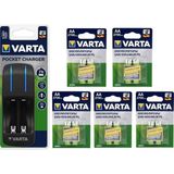 Varta Pocket 4lü Şarj Cihazı + 10 Adet 2700 mAh AA Şarj Edilebilir Pil 1,2 V