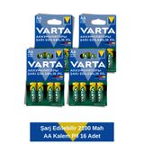 Varta Power Şarj Edilebilir Kalem Pil 2100Mah AA 16 Adet
