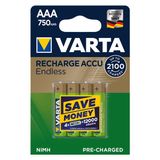 Varta Recharge Accu Endless Aaa 750 Mah Ince Şarjlı Pil 4'lü