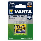 Varta Recharge Accu Power Aaa 550 Mah Ince Şarjlı Pil 4'lü