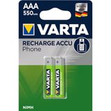 Varta Şarj Edilebilir Şarzlı Şarjlı Ince Pil Aaa 550 Mah 2'li Şarj Edilebilir Şarzlı Pil