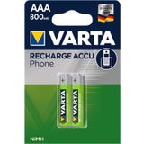 Varta Şarj Edilebilir Şarzlı Şarjlı Ince Pil Aaa 800 Mah 2'li Şarj Edilebilir Şarzlı Pil