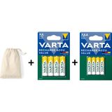 Varta Şarj Edilebilir Value 4X2100MAH Aa KALEM+4X800MAH Aaa Ince Pil+Saklama Kesesi Hediye