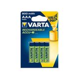 Varta Şarjlı Kalem Pil 800 mAh 1,2 V AAA Tipi 4 Adet Yüksek Performans