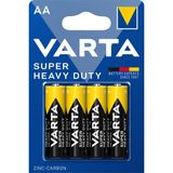 Varta Super Heavy Duty AA Kalem Pil 4'lü Paket 1,5 V Tek Kullanımlık Pil