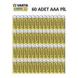 Varta Superlife AAA 60 Adet Çinko Karbon Piller 1.5 V Düşük Enerji Cihazları İçin Güçlü Performans