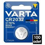 Varta Tekli Ambalaj 100 Adet CR2032 3 V Lityum Pil