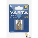Varta Ultra Lithium 9V Pil Uzun Ömürlü, Yüksek Performans, Tekli Paket - 1 Adet