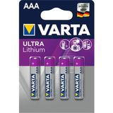 Varta Ultra Lithium Aaa Ince 4'lü Kalem Pil
