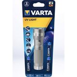 Varta UV Light 15638 Ultraviyole Işık Gri El Feneri LED Ampul ile 8.5 Saat Kullanım Süresi Sunar
