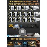 Vartek Bilişim 16 Kameralı 6 Atom LED Gece Renkli Görüşlü Güvenlik Kamerası Seti + 2 Tb HDD