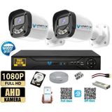 Vartek Bilişim 2 Kameralı Full HD Güvenlik Kamera Seti 320GB HDD 5MP Gece (Renkli) Görüşlü - Sabit IP Gerektirmez - 320 GB HDD