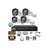 Vartek Bilişim 4 Kameralı Full HD Güvenlik Kamera Seti 320 GB HDD 5MP Gece Görüşlü (Siyah-Beyaz) Sabit İp Gerekmez