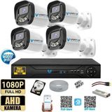 Vartek Bilişim 4 Kameralı Full HD Güvenlik Kamera Seti 320GB HDD 5MP Gece (Renkli) Görüşlü - Sabit IP Gerektirmez - 320 GB HDD