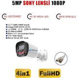 Vartek Bilişim 5 Kameralı Full HD Güvenlik Kamera Seti 1 TB HDD 5MP Gece Görüşlü (Siyah-Beyaz) Sabit İp Gerekmez