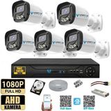 Vartek Bilişim 5 Kameralı Full HD Güvenlik Kamera Seti 1TB HDD 5MP Gece (Renkli) Görüşlü - Sabit IP Gerektirmez - 1 TB HDD
