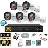 Vartek Bilişim 5 Kameralı Full HD Güvenlik Kamera Seti 500 GB HDD 5MP Gece Görüşlü (Siyah-Beyaz) Sabit İp Gerekmez