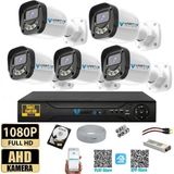 Vartek Bilişim 5 Kameralı Full HD Güvenlik Kamera Seti 500GB HDD 5MP Gece (Renkli) Görüşlü - Sabit IP Gerektirmez - 500 GB HDD