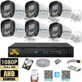 Vartek Bilişim 6 Kameralı Full HD Güvenlik Kamera Seti 320GB HDD 5MP Gece (Renkli) Görüşlü - Sabit IP Gerektirmez - 320 GB HDD