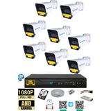 Vartek Bilişim 8 Kameralı AHD Full HD 9 LED 5MP Kamera Seti - 1TB HDD Dahil Gece (Renkli) Görüş