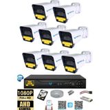 Vartek Bilişim 8 Kameralı AHD Full HD 9 LED 5MP Kamera Seti - 320GB HDD Dahil Gece (Renkli) Görüş
