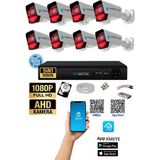 Vartek Bilişim 8 Kameralı Ahd Full Hd 9 LED 5mp Kamera Seti - 320GB HDD Dahil Gece (Siyah-Beyaz) Görüş