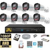 Vartek Bilişim 8 Kameralı Full HD Güvenlik Kamera Seti 320 GB HDD 5MP Gece Görüşlü (Siyah-Beyaz) Sabit İp Gerekmez
