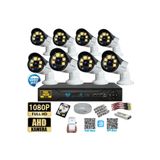 VARTEK BİLİŞİM 8 Kameralı Set 320 Gb Hdd Full Hd Gece Görüşlü Güvenlik Kamerası Sistemi-Sabit İp Gerektirmez-