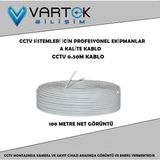 Vartek Bilişim Kablo Güvenlik Kamera Kablosu 2+1 0.50MM 100M Metre