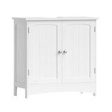 Vasagle 2 Kapılı Lavabo Dolabı, Banyo Dolabı, Ayarlanabilir Raflar, Bol Depolama Alanı, 60 X 30 X 60 Cm, Beyaz Bbc01Wt
