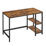 Vasagle Masa, Bilgisayar Masası, PC Masası, Ofis Masası, Ofis, Oturma Odası, Çelik Çerçeve, Endüstriyel Tasarım, Vintage Kahverengi - Siyah LWD47X