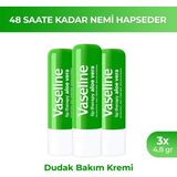 Vaseline Lip Therapy Dudak Bakım Kremi Aloe Vera 4.8 gr X3
