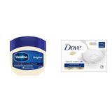Vaseline Nemlendirici Jel Original 100 ml + Dove Beauty Cream Bar Katı Güzellik Sabunu Original Nemlendirici Etkili, 4x90 g