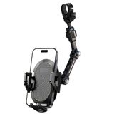 VasSmtCPH Araba Alüminyum Alaşımlı Cep Telefonu Montajı, Çok Açılı Ayarlama Dönebilen ve Geri Çekilebilir Telefon Tutacağı Araç Kamyonu Tüm 4-7 İnç iPhone ve Android Telefonlarla Uyumlu Dikiz Aynası Telefon