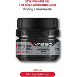 Vasso 24 Saat Ekstra Güçlü Tutuşlu Hafızalı Saç Jölesi The Rock Ultra Hold Şekillendirici Gum Jel 500 Ml