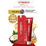 Vasso Kadın Saç Boyası 11.11 Platin Yoğun Küllü 100 ml