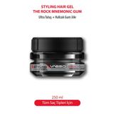 Vasso Men 24 Saat Ekstra Güçlü Tutuşlu Hafızalı Saç Jölesi The Rock Ultra Hold Şekillendirici Gum Jel 250 ml