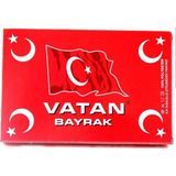 Vatan 30X45 Bez Türk Bayrağı
