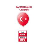 Vatan Balon Ayyıldız Baskılı 100 Lü VT906 - Renkli - düz