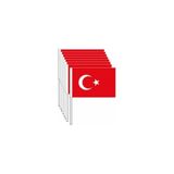 Vatan Bayrak Çıtalı Kağıt Türk Bayrağı, 100'lü Set, Küçük Boy