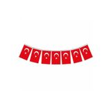 Vatan Bayrak Türk Bayrağı Ipe Dizili Kağıt Ipli Şerit Bayrak 13X8Cm 25'li Şerit