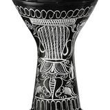 Vatan Darbuka Profesyonel Büyük Boy Siyah Erzincan El Işleme Darbuka Doumbek Darabuka 5 Numara