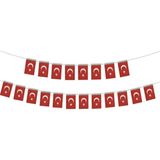 Vatan Ipli Bayrak Ayyıldız 50 Li Küçük Boy 4 Adet ( 6 x 10 cm ) - Kırmızı - Beyaz