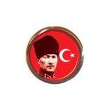 Vatan Kalpaklı Ata Ve Türk Bayrağı Rozet 12li Paket